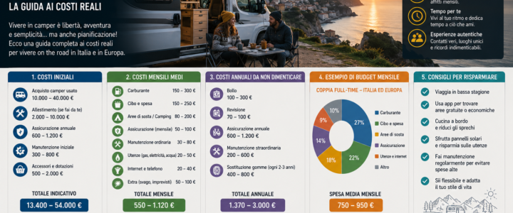 Vanlife Budget: Quanto Costa Davvero Vivere in Camper? La Guida ai Costi Reali Vanlife Budget: Quanto Costa Davvero Vivere in Camper? La Guida ai Costi Reali